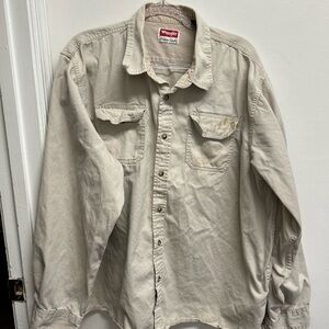 Wrangler Men's Light Tan work shirt